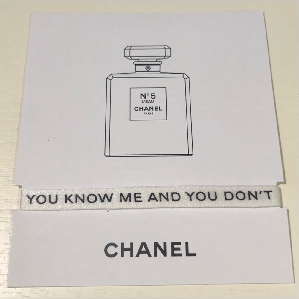CHANEL gift card w/ribbon